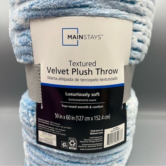 Mainstays Textured Velvet Plush Throw 50x60 - Picture 4 of 5
